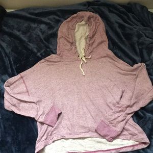 High low cropped hoodie